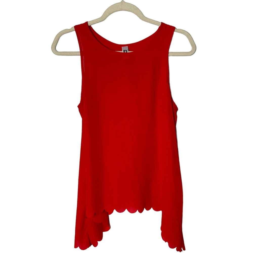 It’s Red top Open back Size small See-through